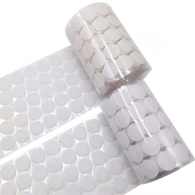 100Pairs/Black And White Round Double-Sided Velcro Tape, DIY Small Tear Self-Adhesive Tape, With Self-Adhesive Label: 25mm white 100pairs