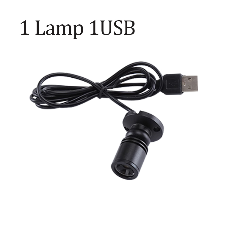 USB 5V LED Stelle Licht 3W Oberfläche Montiert Schrank Vitrine Zähler Schmuck Lampe Drehbare Winkel Decke Mini strahler: L / Blau / 9w