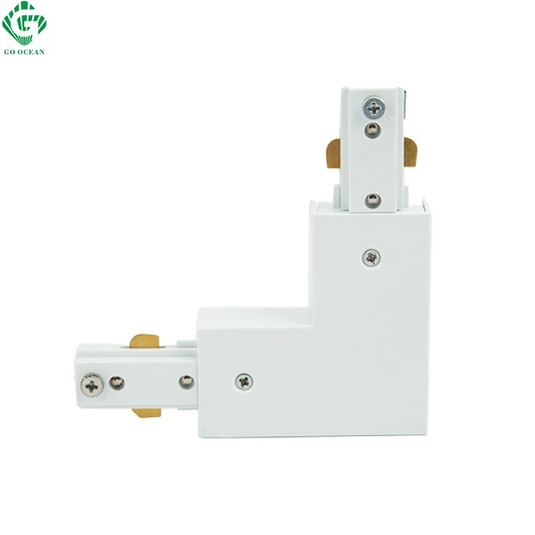 GAAN OCEAAN Spoor Rail Connector Track Linker 3 Draad IK L T Cross Shape Connectors LED SpotLight Connector Rail Connectors: 3 Wire Corner / Black