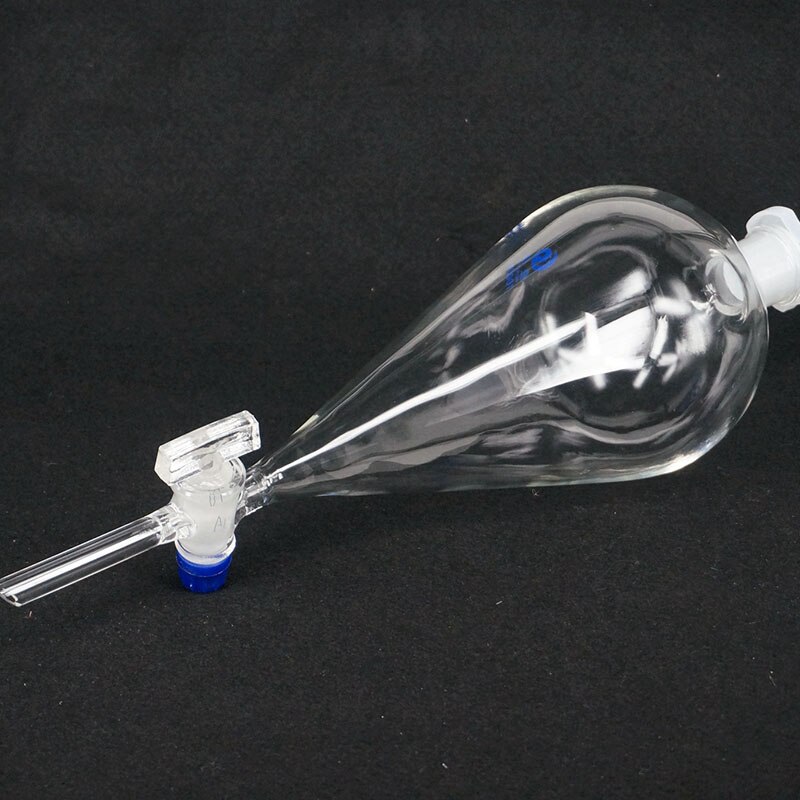 1000ml 24/29 funil separatório em formato de pera de vidro hidráulico articulado com torneira