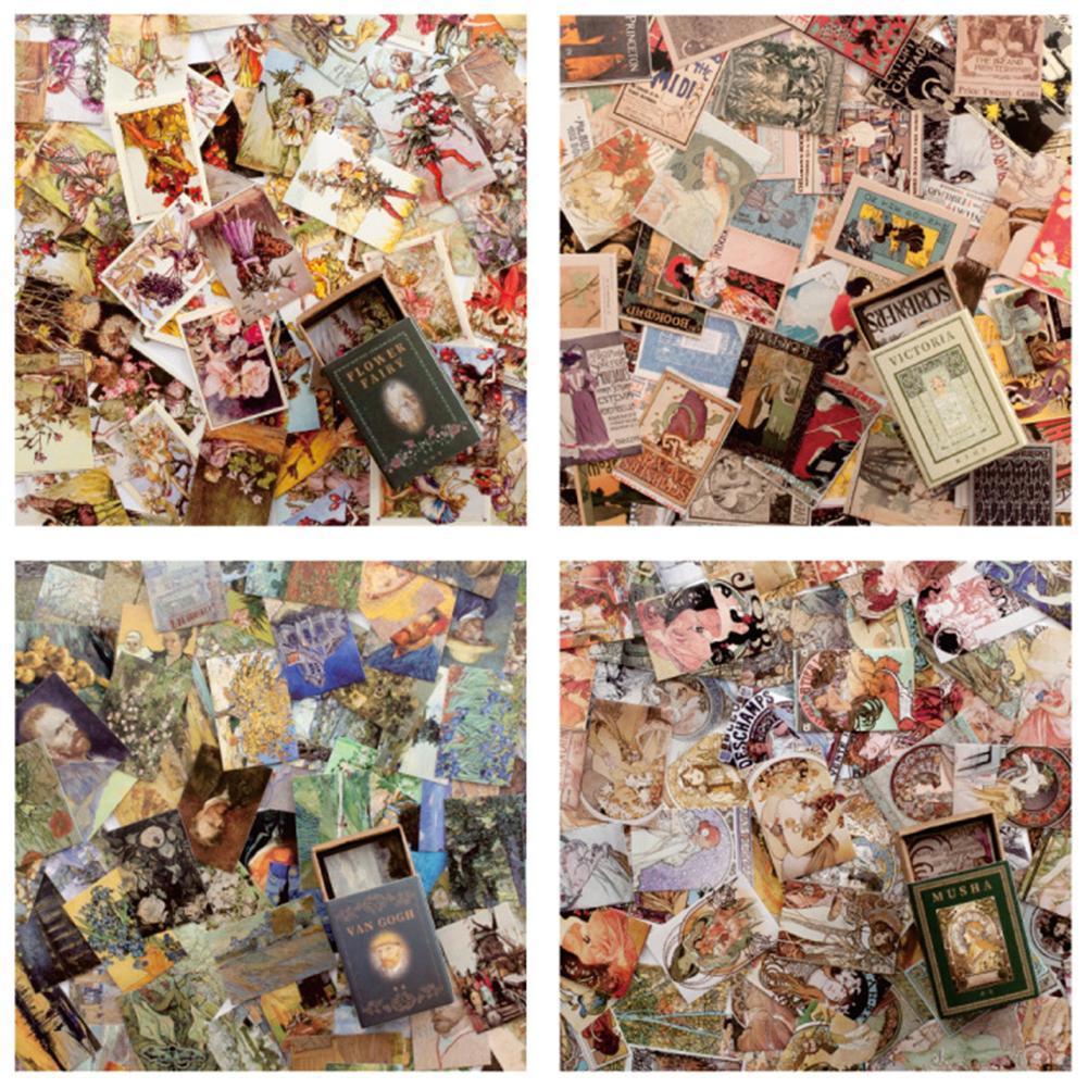 Nuevas Mini páginas de Libros Retro Material de Collage de plantas papel chatarra Vintage álbum de recortes DIY papel decorativo diario planificador H9I2