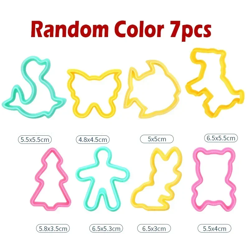 7/8/22PCS Kids DIY Clay Tool Play Dough Tool Kit Various Animal Molds Cutters Rolling Pins Plasticine Molds Clay Accessories: Red