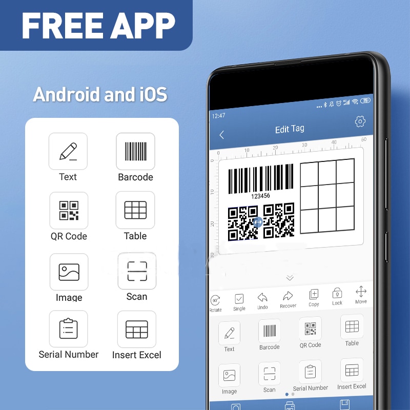 Wireless label printer Portable Pocket D11 Label Printer Portable BT Thermal Label Printer Home Use Office Fast Printing Printer