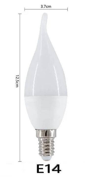 10Pcs E27 E14 Led Kaars Lamp Ac 220V Led Licht Kroonluchter Lamp Kaars Lamp 7W 9W lamp Decoratie Licht Warm/Wit Energiebesparing: E14 Pull the tail / 7W  Warm white