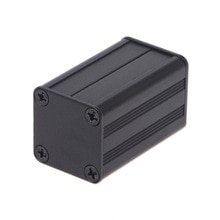 1 stk gjør-det-selv ekstrudert elektronisk prosjekt aluminium kapsling svart 40 x 25 x 25mm