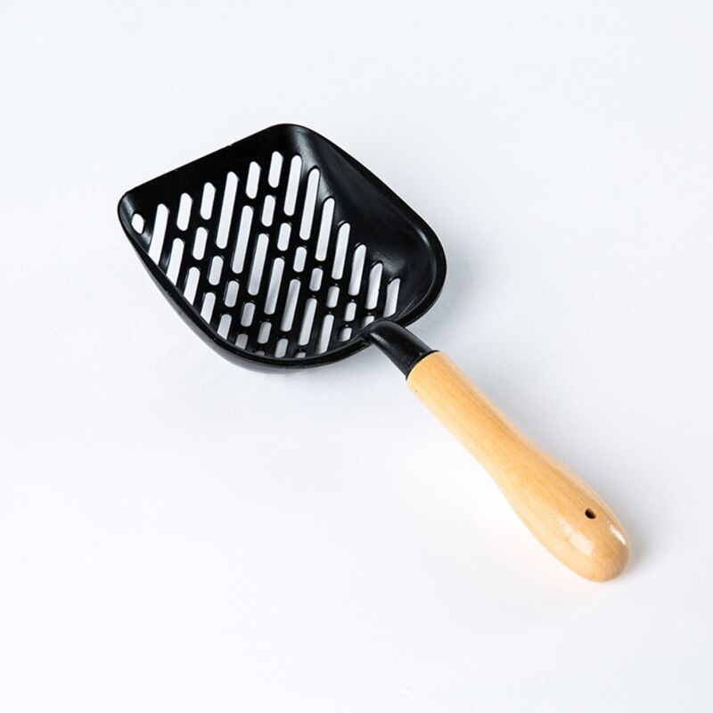 Ibenzoa® Kattenbak Schep met Ergonomisch Houten Handvat voor Efficiënt Schoonmaken van