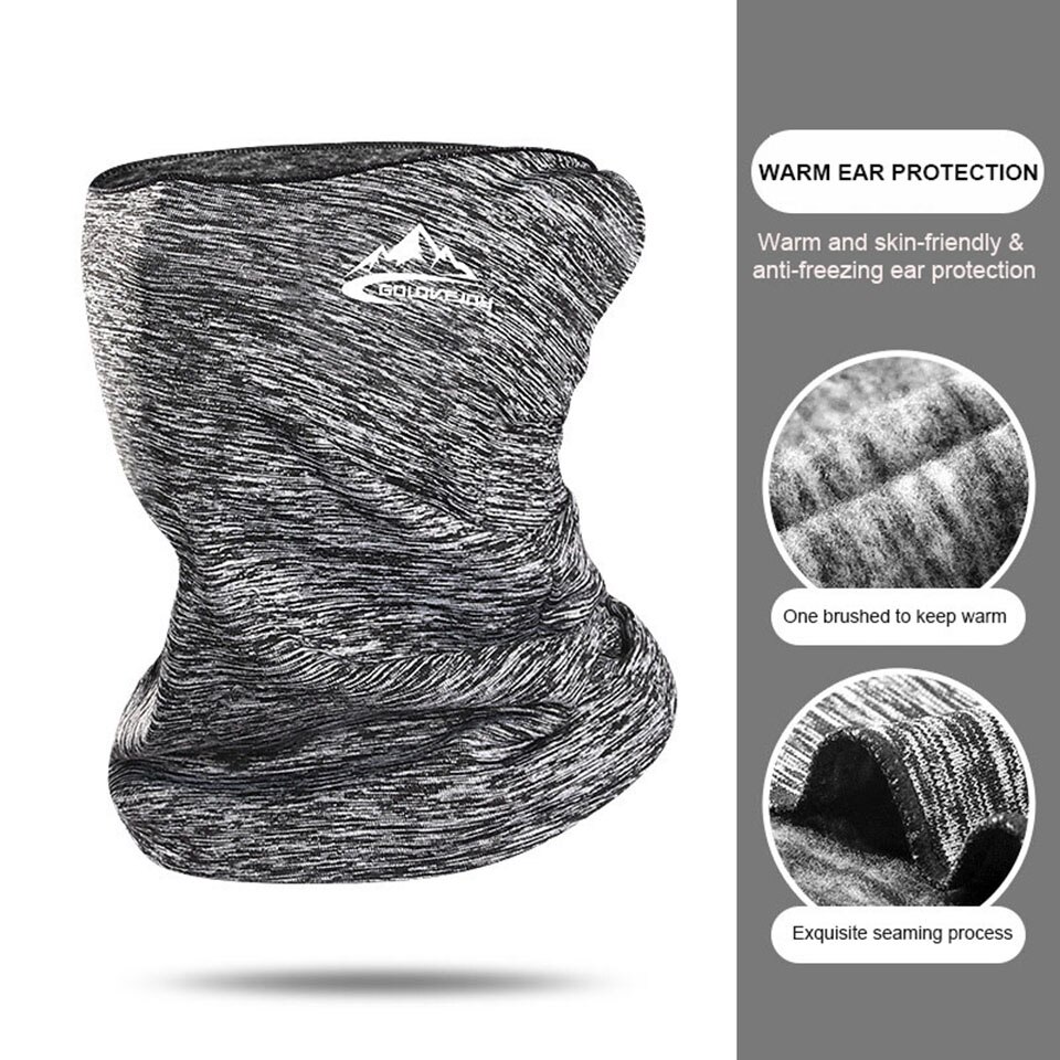 Varm vinter svart bandana huvud täcka hals huvudband cykling fiske balaclava mask halsduk multifunktionella utomhus huvudbonader: Grå