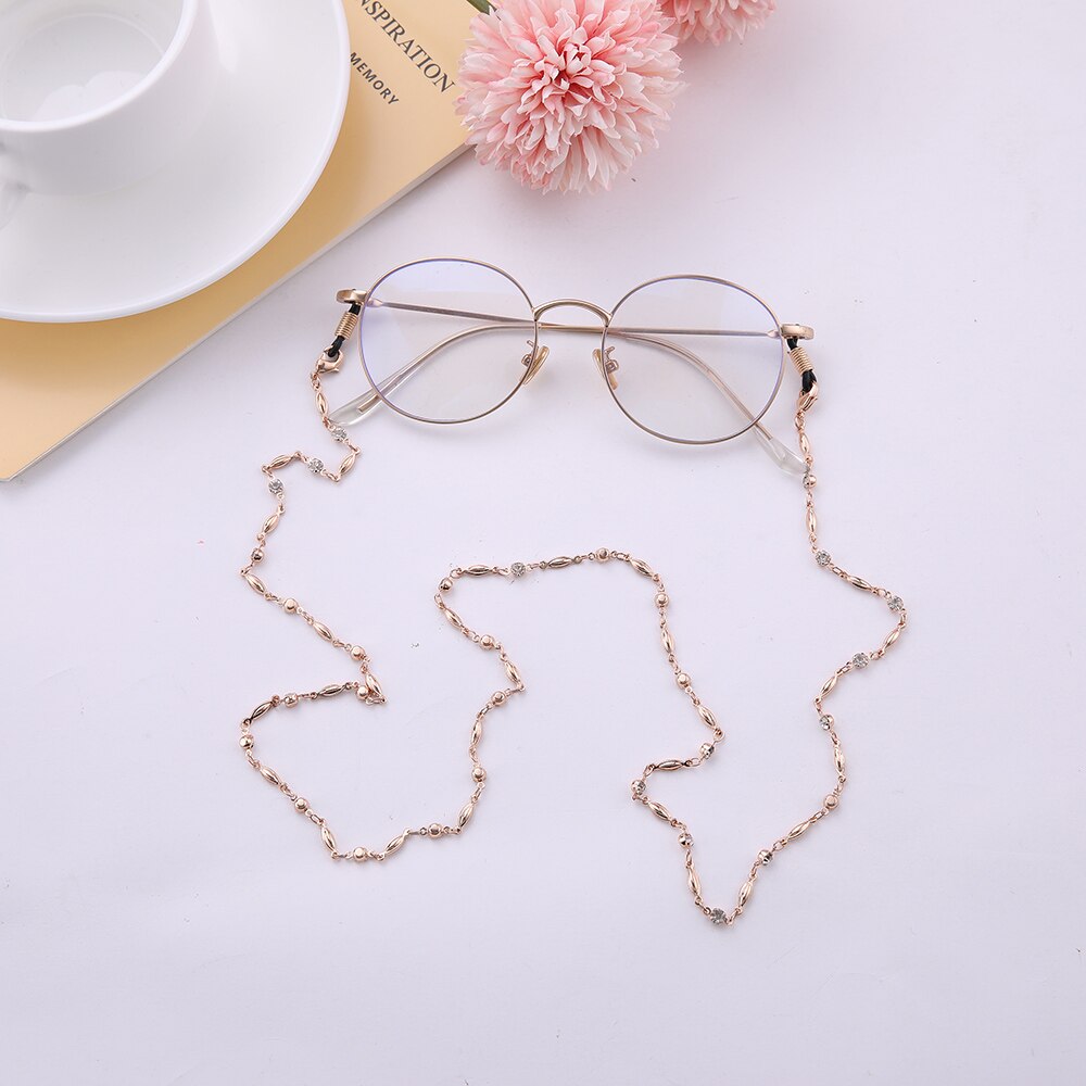 Teamer lunettes 78cm exquis lunettes | Chaîne CZ cristal lunettes lanière collier cordon de lunettes, accessoires