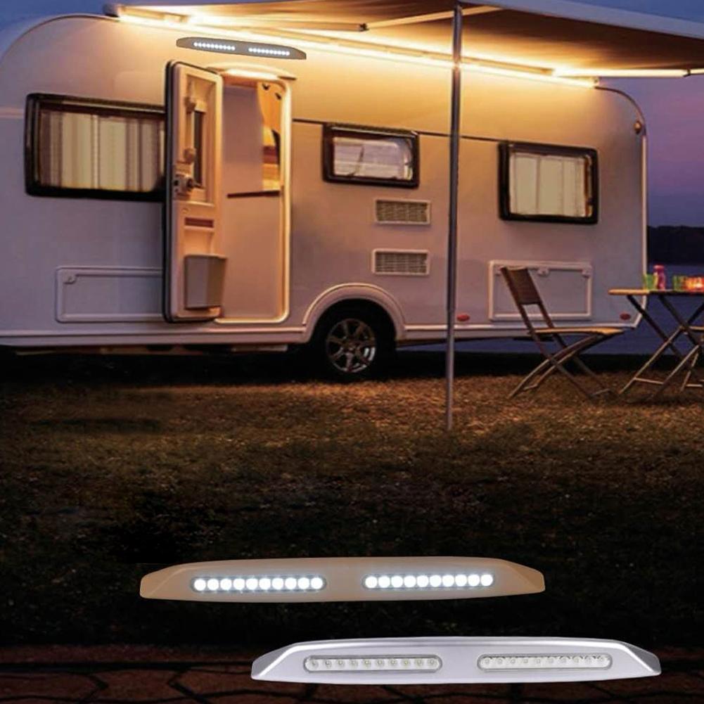 12v 20 førte rv fortelt veranda lys marine campingvogn autocamper udvendige camping lampe høj lysstyrke lav energieffektivitet og lang levetid