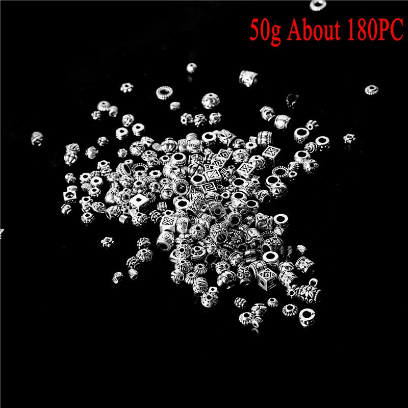 50g (über 180 stücke) Tibetischen Silber Metall Spacer Perlen für Schmuck Machen Metall Spacer Perlen Erkenntnisse für Armband