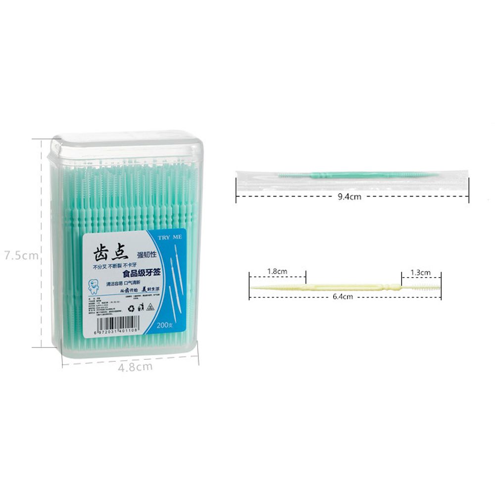 100/200Stck Doppel-geleitet Einweg Zahn Flosser Interdentalbürste Zähne Stock Zahnstocher Zahnseide wählen Zähne Reinigung Pflege