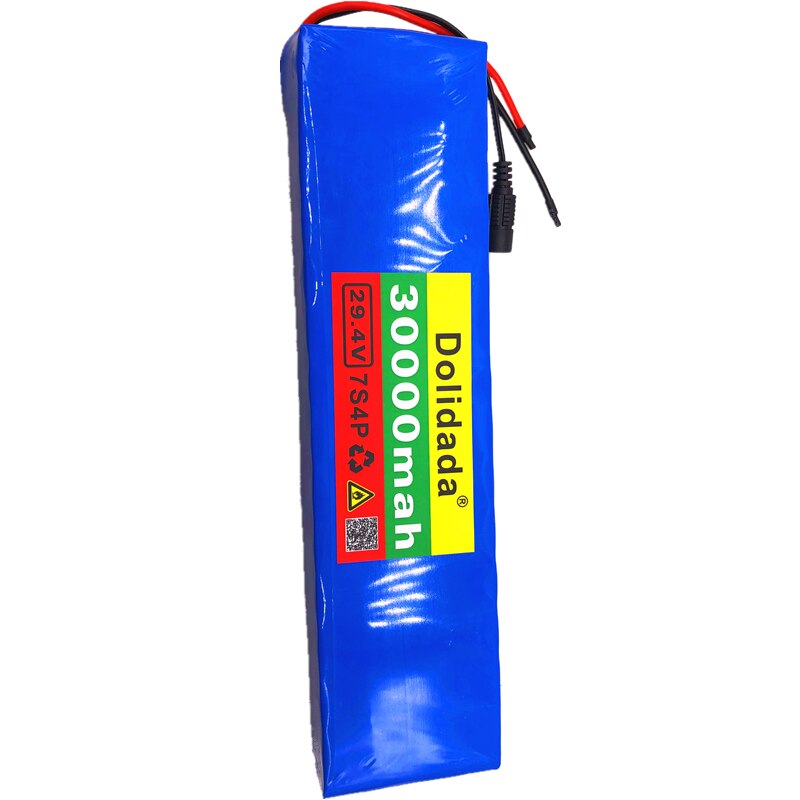 Original 7 s 4p 24v 30ah 29.4v för litiumjonbatteripaket inbyggd bms elektrisk cykel enhjulingscykel rullstolsmotor