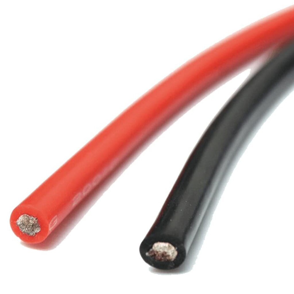 5 Meters Tinned Copper Electrical Wire Single Core 4mm2 Solar PVC Tinned Copper Wire Cable Red Black Wire Electric Extend Cord