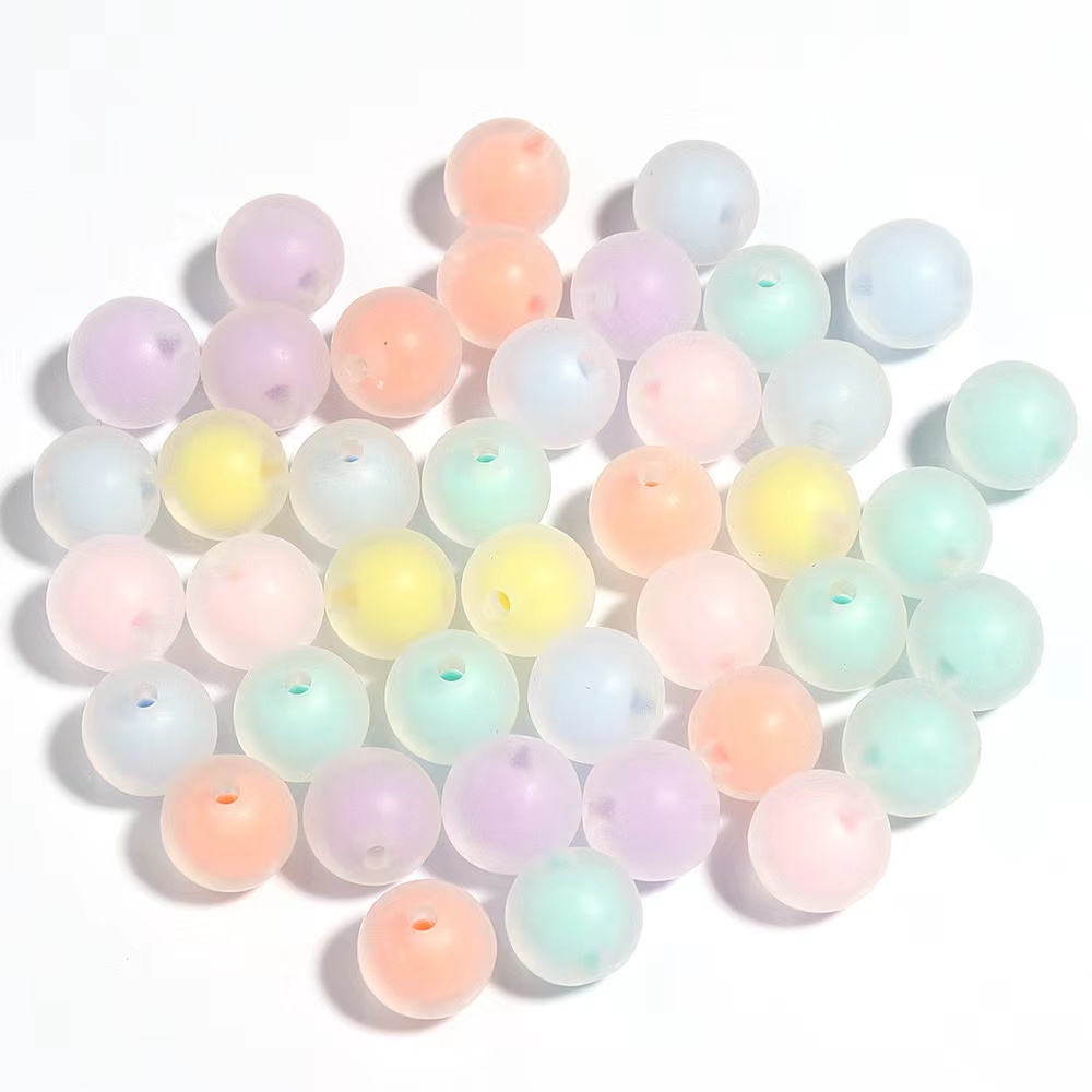 100 Uds. Cuentas acrílicas de girasol de 12mm, cuentas espaciadoras de colores mezclados transparentes mate, pulseras hechas a mano, pendientes, joya de verano: Gris