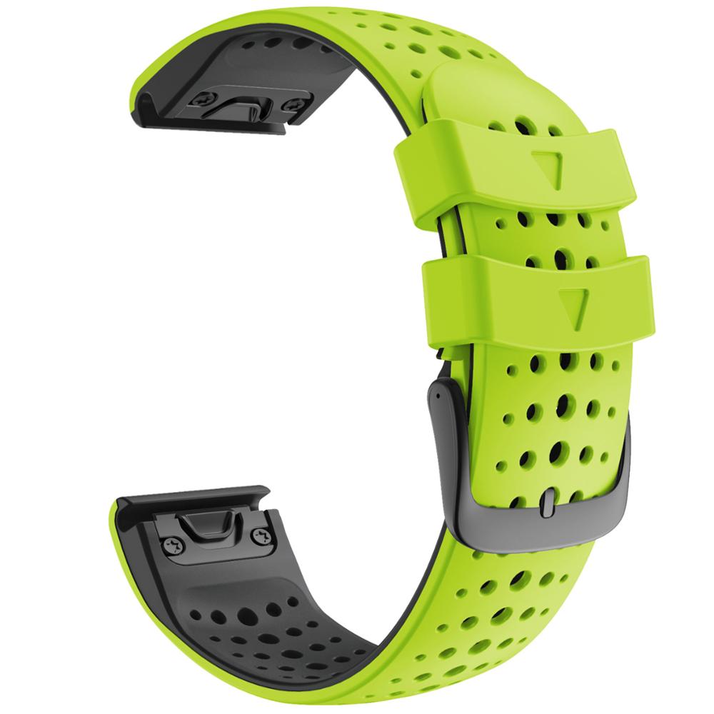 Bracelet Silicone De Rechange Pour Montres Garmin Fenix 3/5X/6X/7X - Souple Et Respirant - Multiple Couleurs