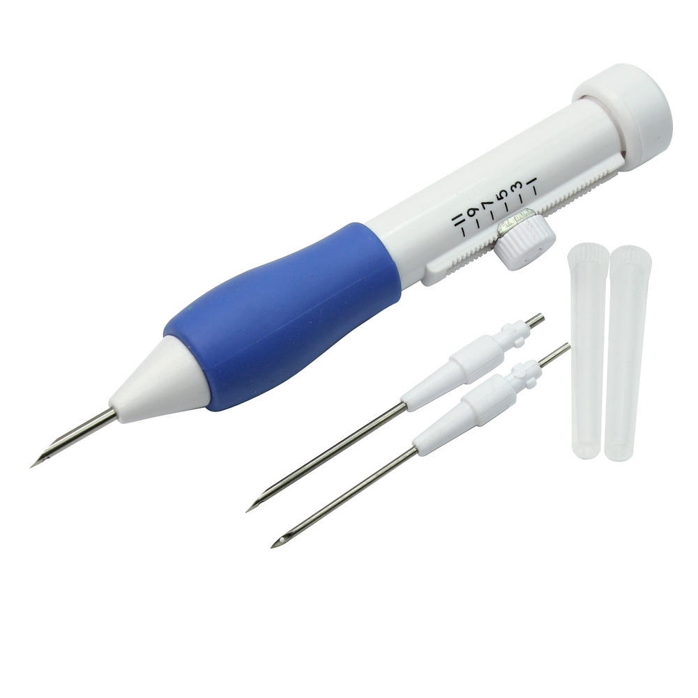 6 Stks/set Nuttig ABS Plastic DIY Ambachten Magic Borduren Pen Set DIY 1.3/1.6 2.2mm Punch Naald naaien Accessoires