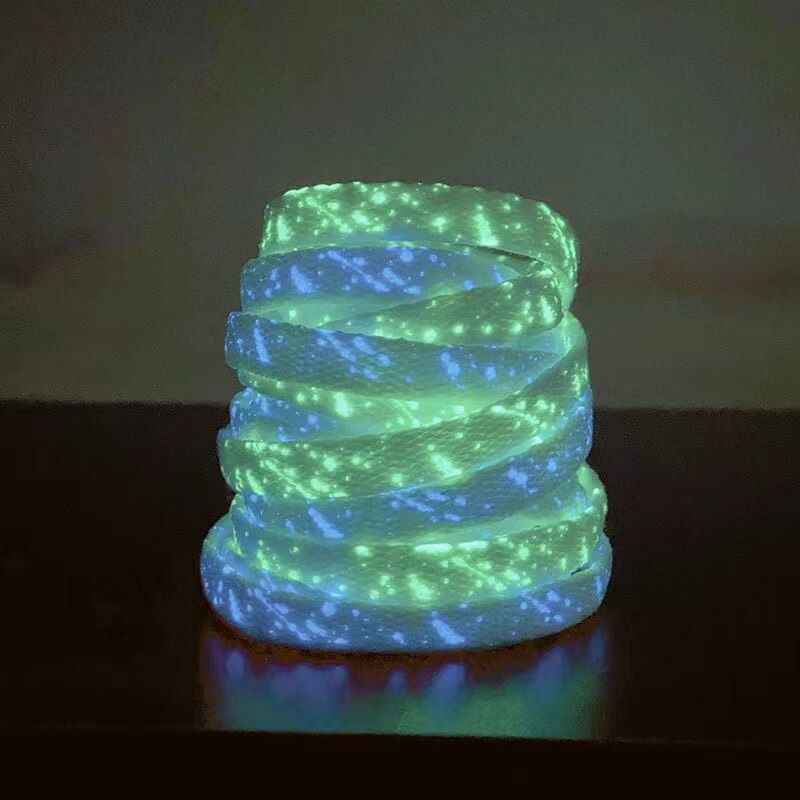 1 Paar Gloeiende Fluorescerende Schoenveters Lichtgevende Veters Voor Sneakers Platte Veters Schoenen Boot Schoenveter 120/140/160cm Shoestrings