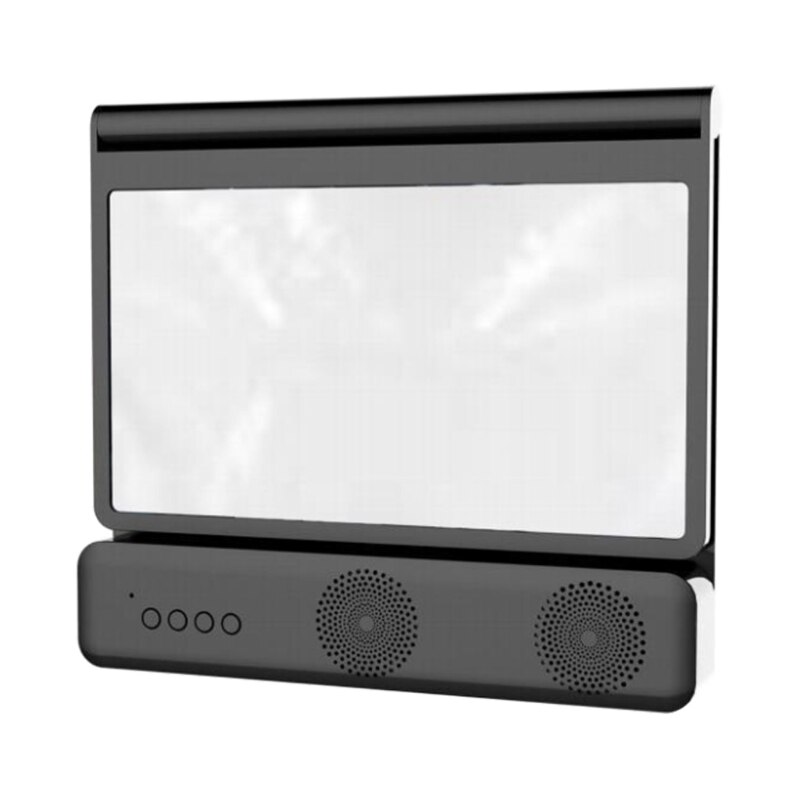 3d- bildschirm-verstärker, vergrößerungsglas, handy-vergrößerungsgerät, augenschutzhalterung, vergrößerungsgerät mit bluetooth-kompatiblem lautsprecher: Schwarz