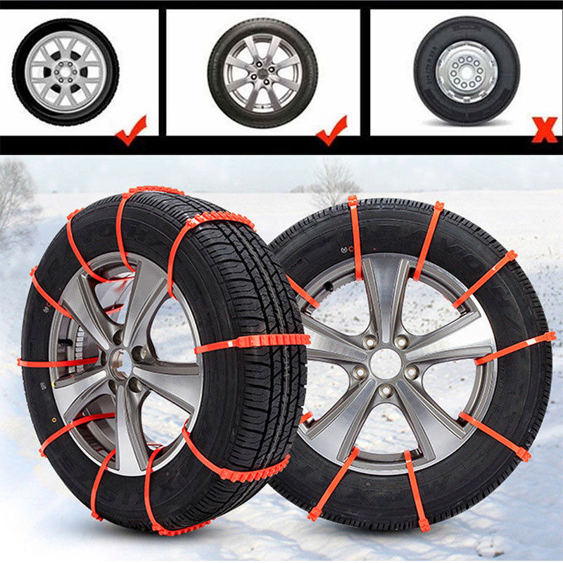 5 piezas de Nylon Flexible coche Anti-deslizamiento cadenas de neumáticos de automóvil barro los neumáticos de nieve antideslizante kit de cadena de neumáticos de cadenas de nieve
