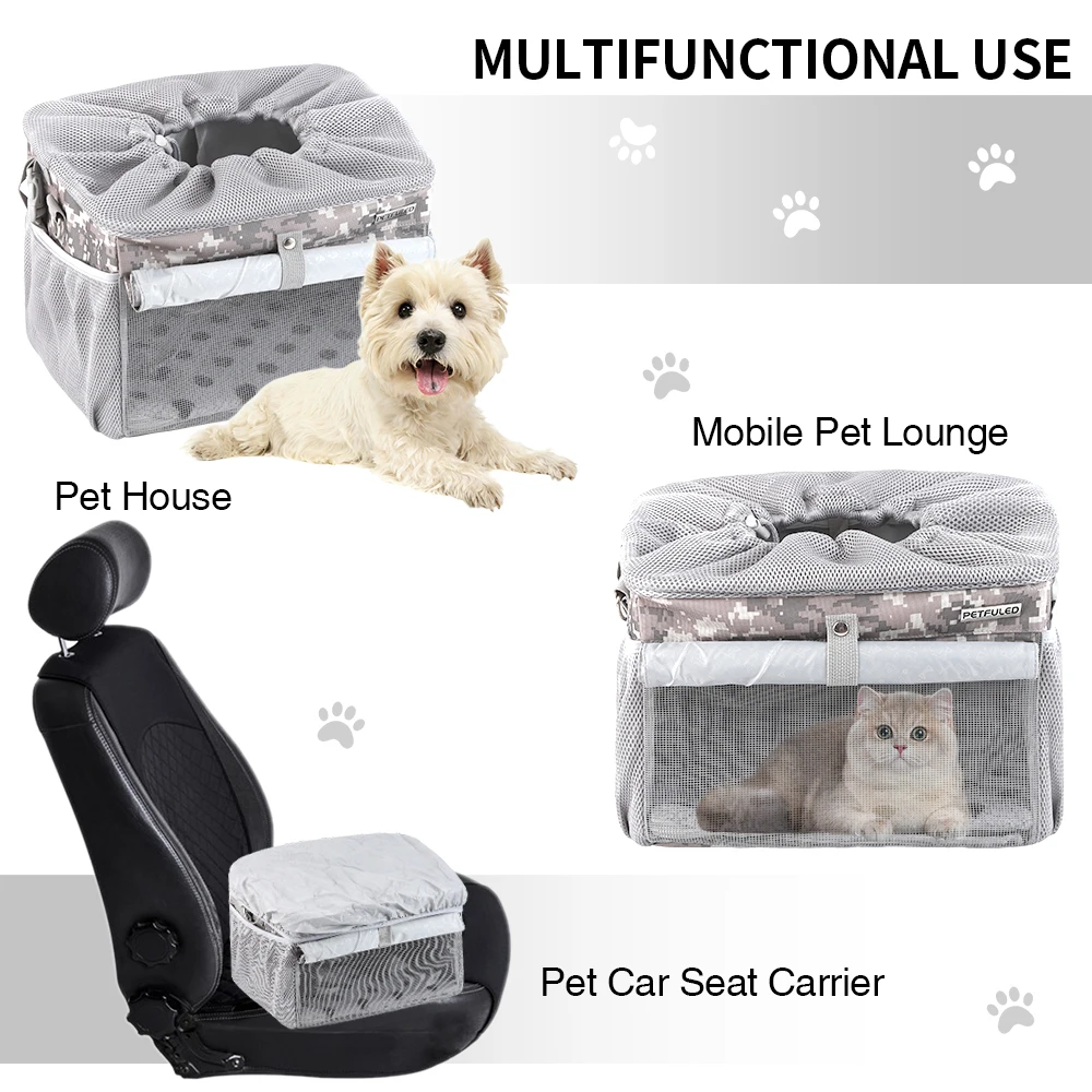 Cesta para bicicleta para perros, cesta para perros para mascotas pequeñas y medianas con malla transpirable, cesta para bicicleta extraíble, cesta para bicicleta con manillar delantero