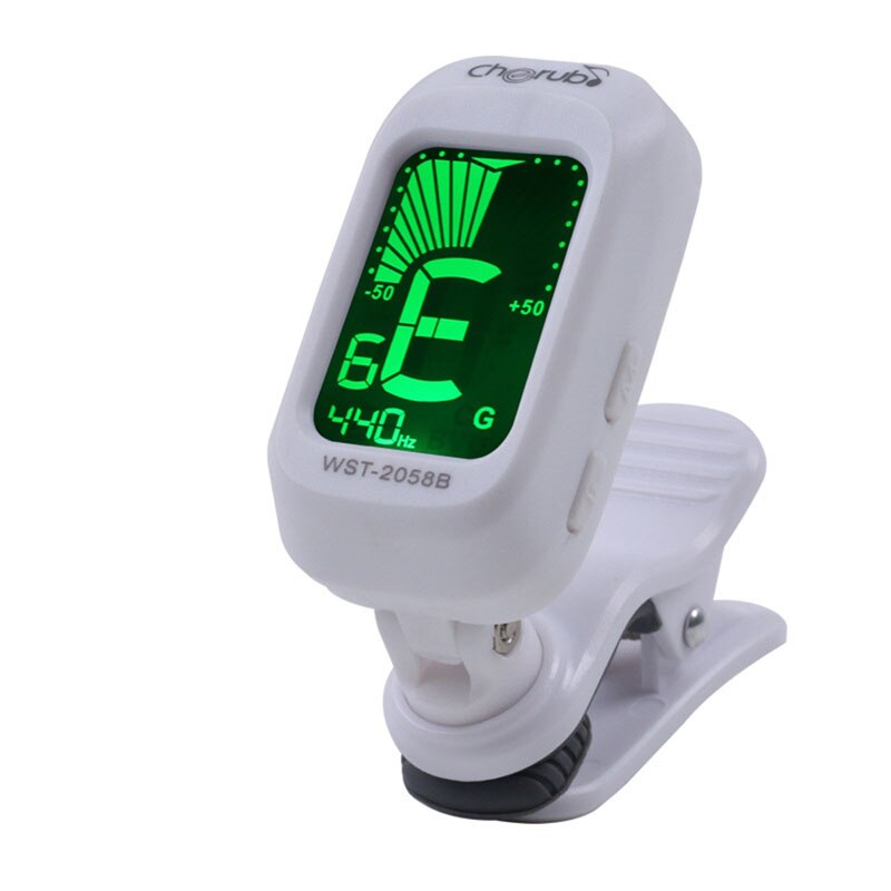Guitar/Bass/Ukulele/Violin/Tone Tuner Beginner Bass Tuner Musical Instrument Accessories: White
