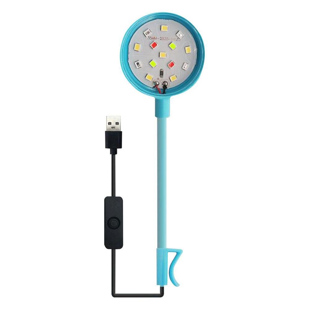 LED-aquariumlamp USB-stekker met clip Aquariumplantenlicht Energiebesparende gekleurde lichten Aquariumlamp Schildpadtank: Rood