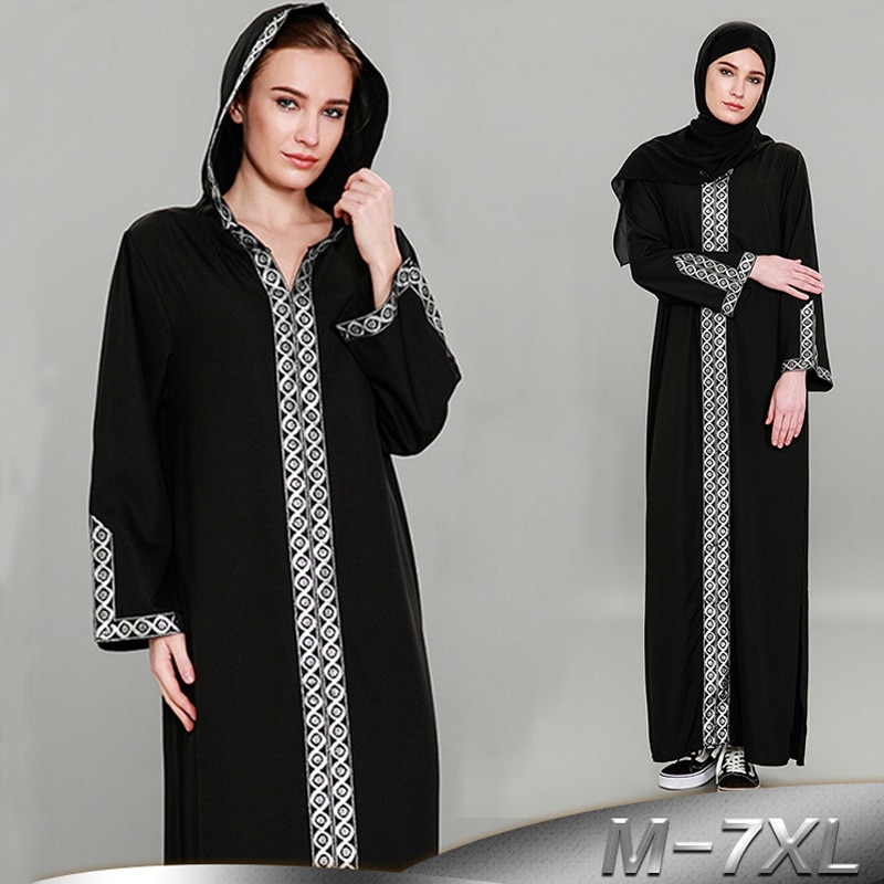 Caftan Abayas pour les femmes noir Abaya dubaï turquie longue Hijab Robe musulmane Femme Robe Caftan marocain turc vêtements islamiques