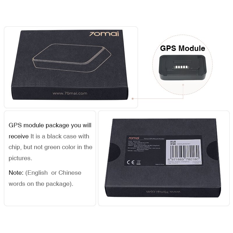 Original 70mai GPS Module D03 ADAS Function Speed& Coordinates Video Recording for 70mai Smart Car DVR Pro & 70mai Dash Cam pro