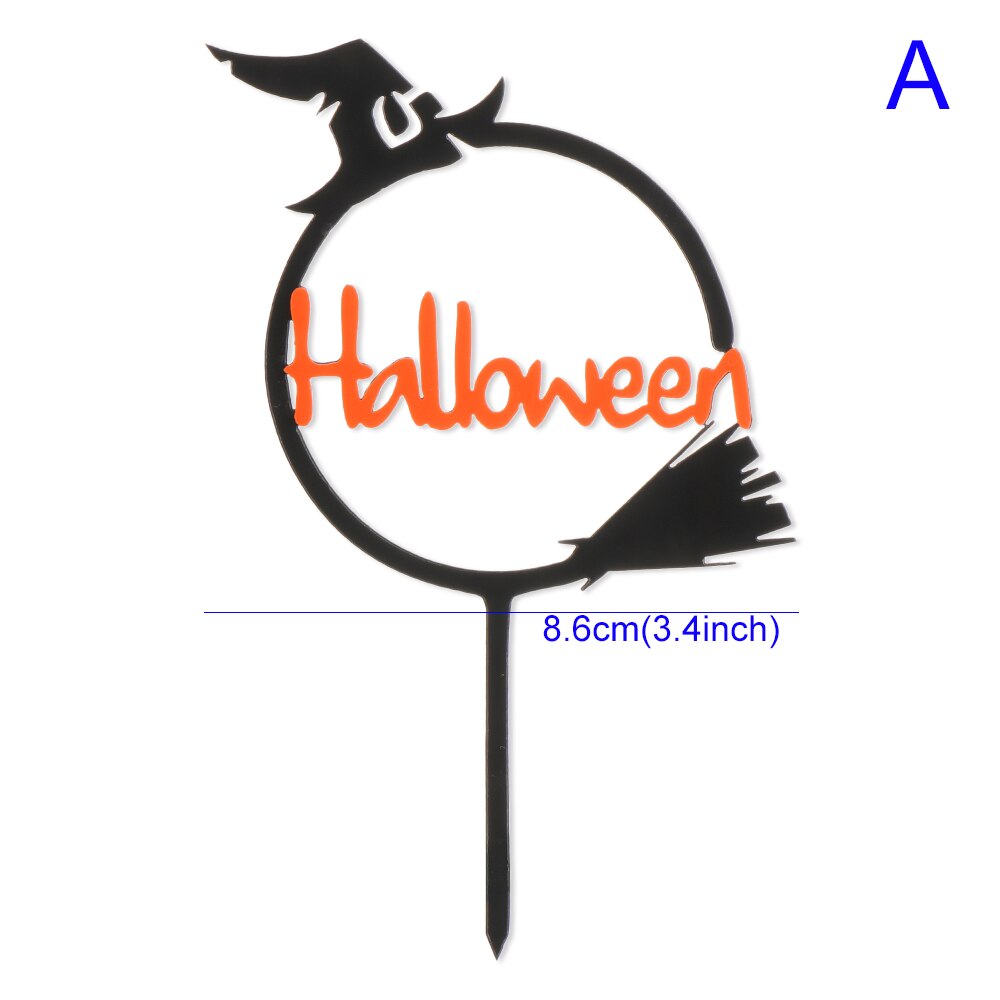 Halloween cupcake toppers dekorer blokk buh Alv spøkelse edderkopp heks lue katt kake dessert kake dekorasjon toppers festutstyr: En
