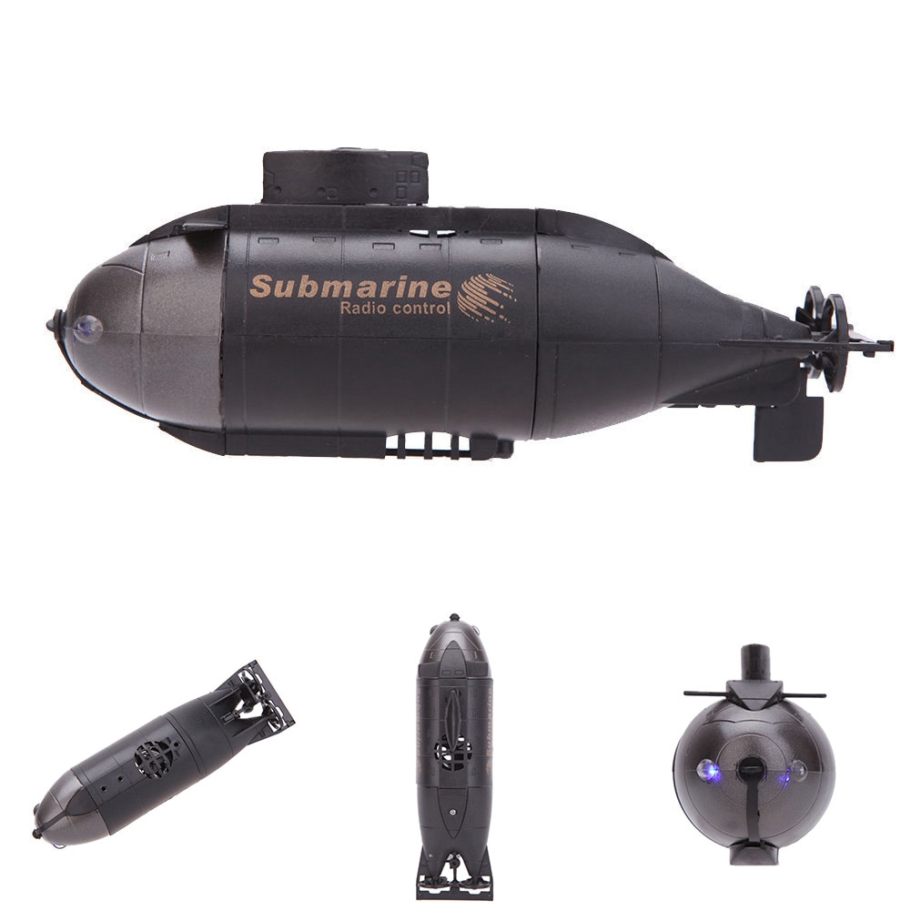 Mini RC Submarine Wireless Plastic With LED Light Rechargeable 40MHz Transmitter Waterproof
