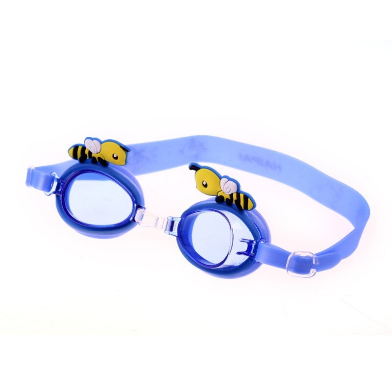 Anti-tåge vandtætte svømmebriller til børn uv-beskyttelse hd farverige svømningstræning barn svømmebriller: Blå