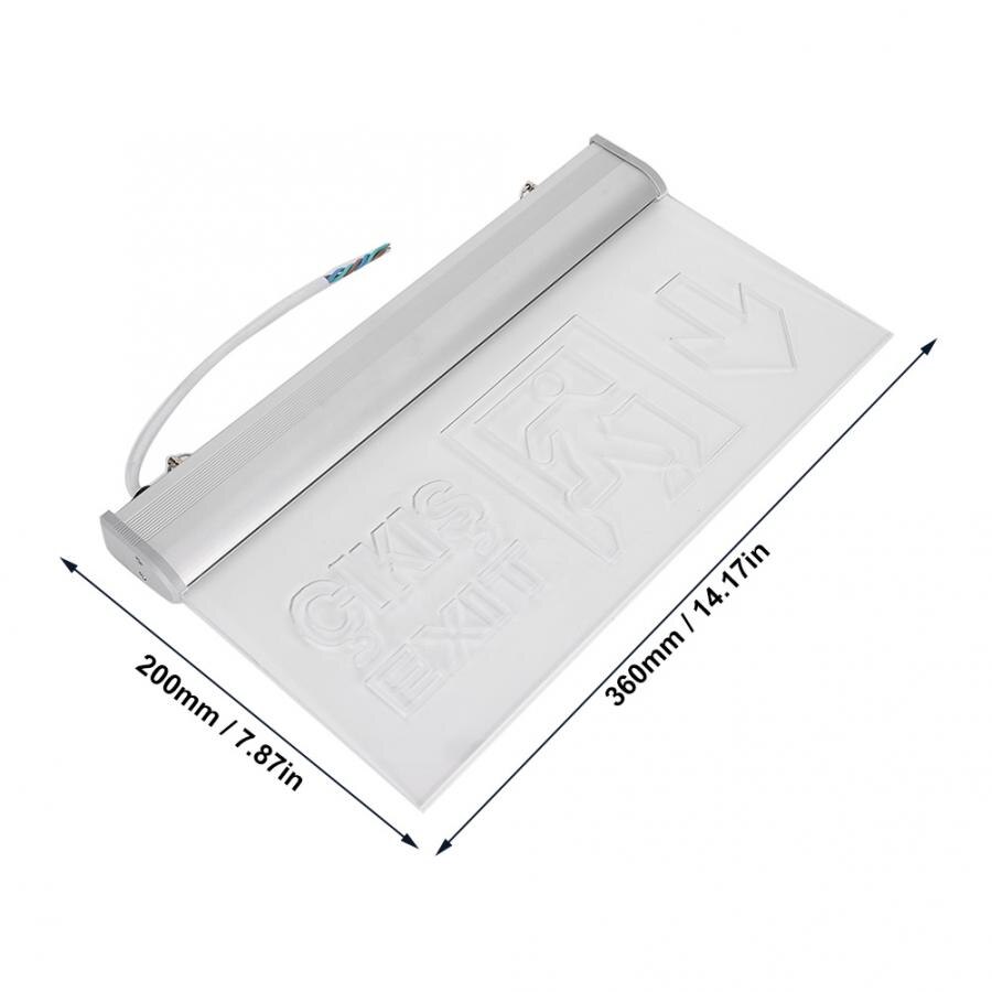 PMMA LED Emergency Exit Lighting Sign Safety Indicator 220V Arabic + English Emergency Lighting