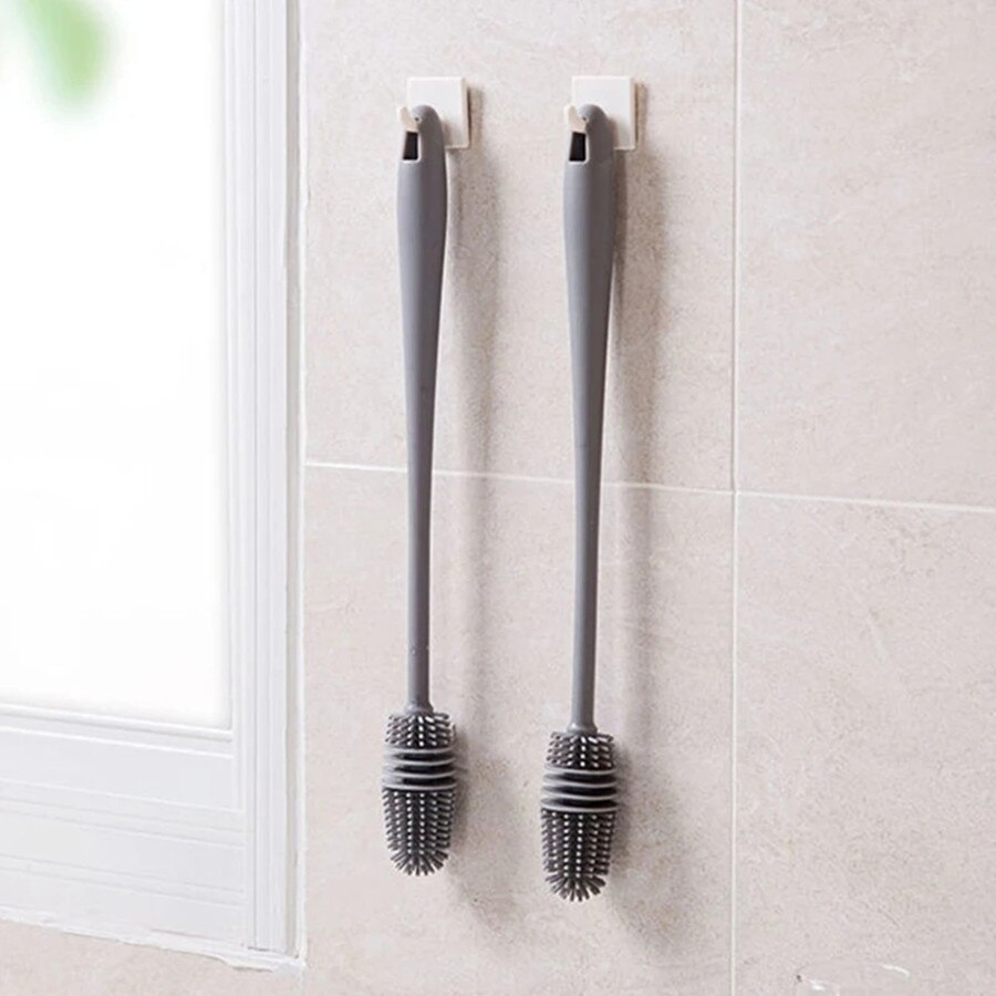 Silicone Cup Brush Glass Cleaner Kitchen Cleaning Tool Long Handle Drink Wineglass Bottle Glass Cup Cleaning Brush