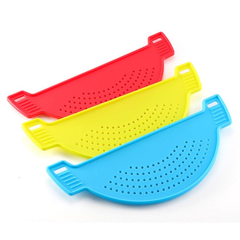 Plastic Drain Basket Washing Rice Filter Baffle Vegetables Fruit Cleaning Filter Rice Leak-proof Screen Kitchen Tool
