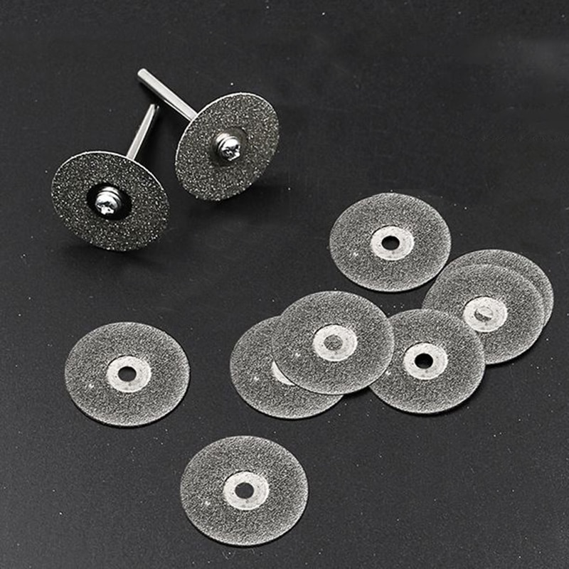 10 stuks diamantslijpschijven en boor, mini cirkelzaag, mini scherpe diamantslijper, roterende slijpschijf, doe-het-zelf gereedschap
