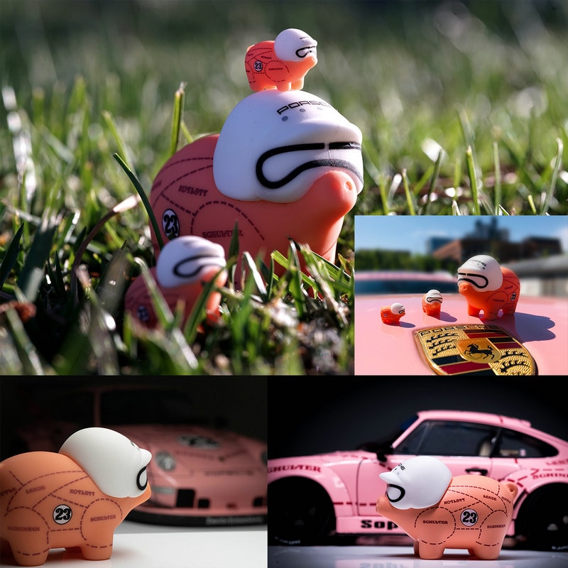 Pink pig super cute doll 64 / 43 / 18 ratio silica gel color box packaging can be placed