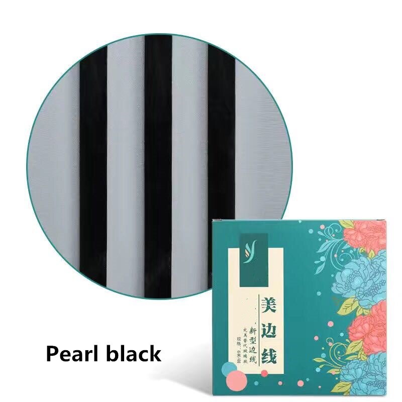 ,0.75Cm 6M/Roll Mildewproof Waterdicht Kloof Tape Zelfklevende Schoonheid Naad Muur Vloer Kloof Lijn Stickers keramische Tegel: Pearl black