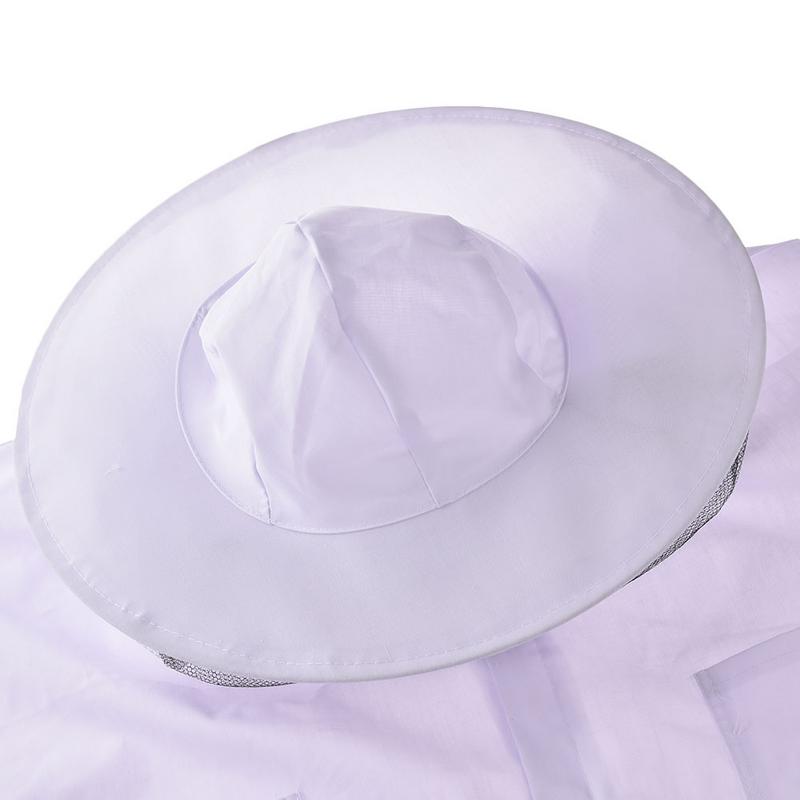 Traje de protección blanca para apicultura de cuerpo entero duradero abrigo de abeja protección Apidae miel Anti pico ropa de protección práctica