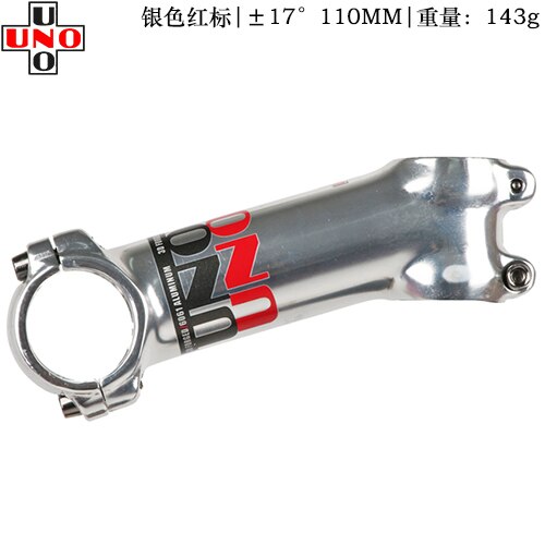 UNO Sliver Bike Stem Ultralight 7 17 35 Degree MTB Road Stem for Fork 28.6 31.8mm 60/70/80/90/100/110/120/130mm Mountain Bicycle: 17 degree 110mm