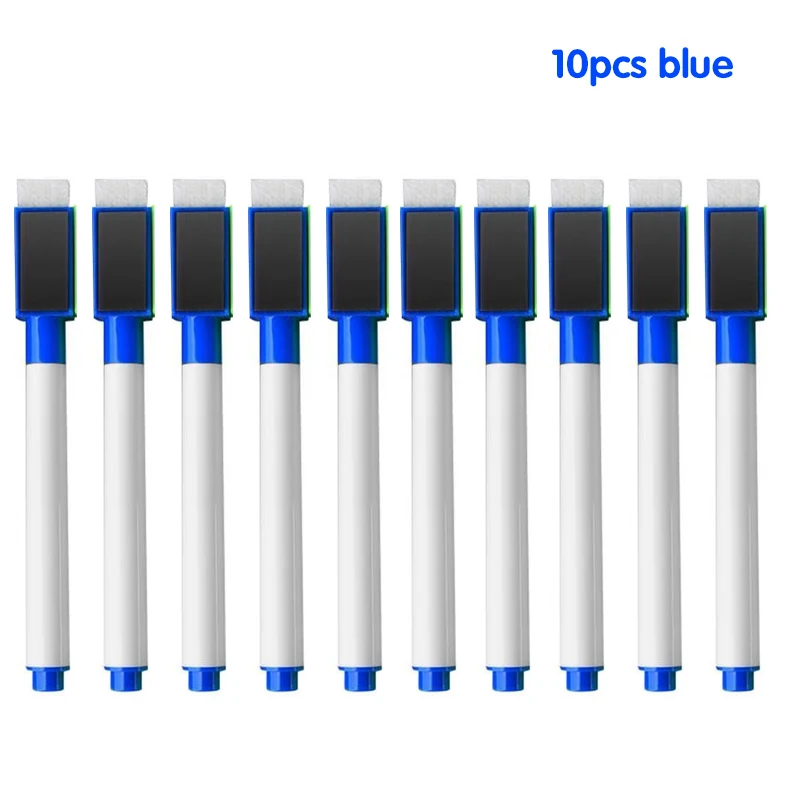 10/12 Pcs Erasable Whiteboard Pens Set - Magnetic, Easy to Wipe, Scratch-Free Markers with Color Random - Office Supplies: PURPLE