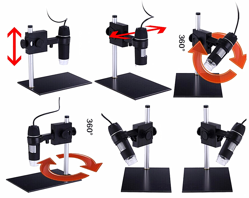 1000X 8 LED High Resolution Zoom Digital Electronic Microscope Handheld USB Endoscope Camera Microscope Magnifier