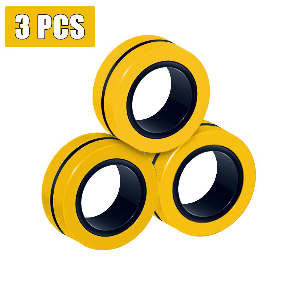Best Fidget Spinner Magnetic Bracelet Ring Unzip Toy Anti-stress Magic Ring Props Tools Decompression Toys Игрушки Для Детей: 3PC I