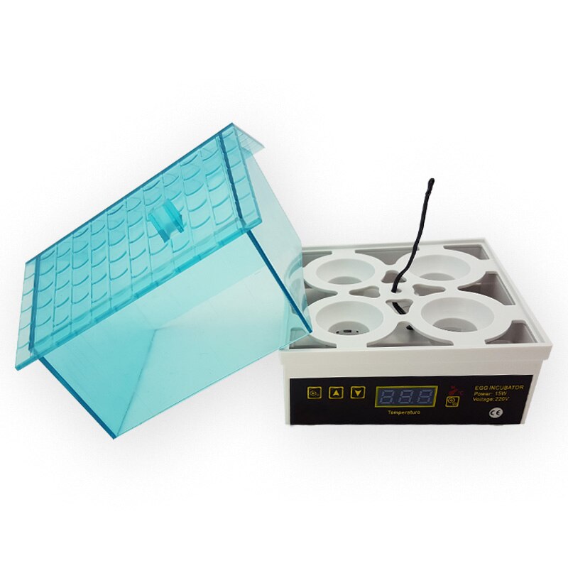 4 Egg Incubator Automatic Temperature Control Small Brooder Hatchery Egg Incubator Hatcher for Chicken Duck Bird Pigeon Quail