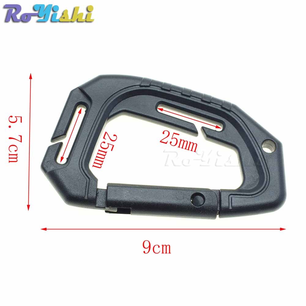 1pcs D Shape 200LB Plastic Snap Clip Carabiner Mountaineering Buckle Outdoor Hanging Keychain Hook Climbing Accessories