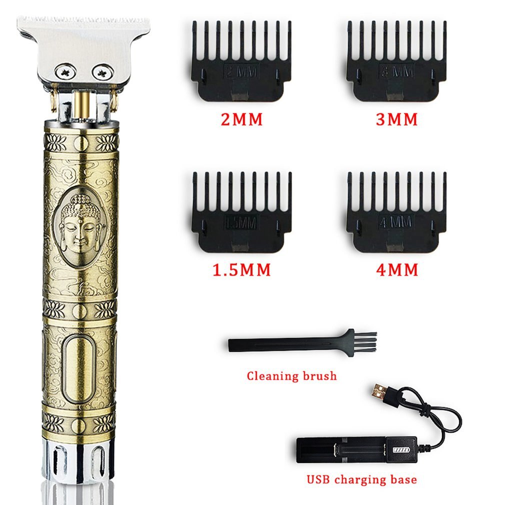 USB Rechargeable Hair Clipper Electric hair trimmer Cordless Shaver Trimmer 0mm Men Barber Hair Cutting Machine