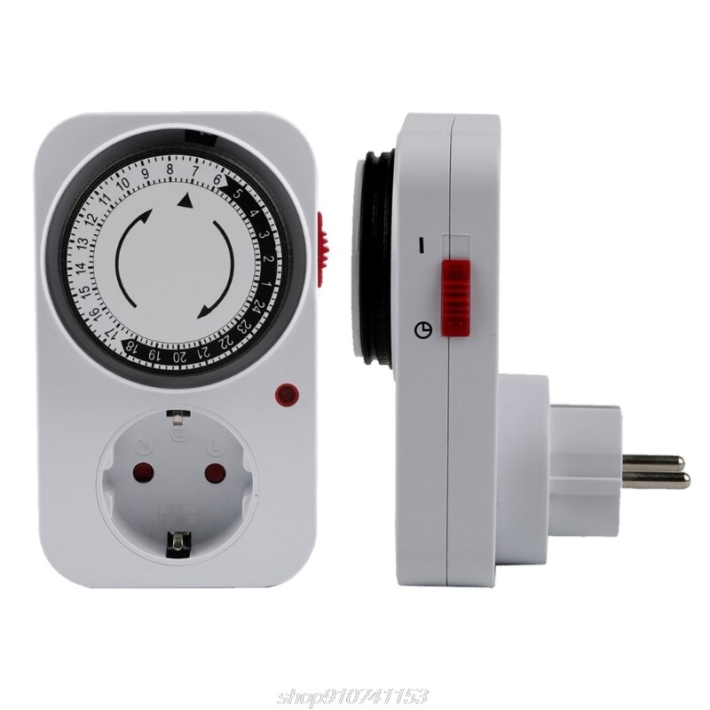 24 Hour Cyclic Timer Switch Kitchen Timer Outlet Loop Universal Timing Socket Mechanical Timer UK EU US Plug N20 20: EU