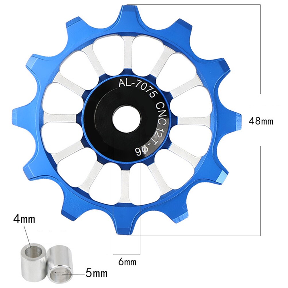 12T Rennrad führen Rolle Leerlauf 6mm MTB Fahrrad Schaltwerk Rad Rolle kette tropfen nachweisen Keramik Lagerbier für 4 5 6mm Achse