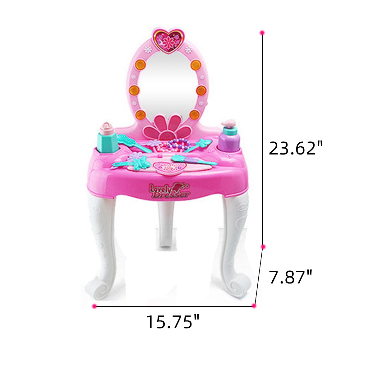 Ragazze Trucco giocattolo impostato Bambini Giochi Di Imitazione di Gioco Principessa vestire su Cosmetico Playset Fare su Giocattoli Comò Tavolo per Il Regalo Dei Bambini