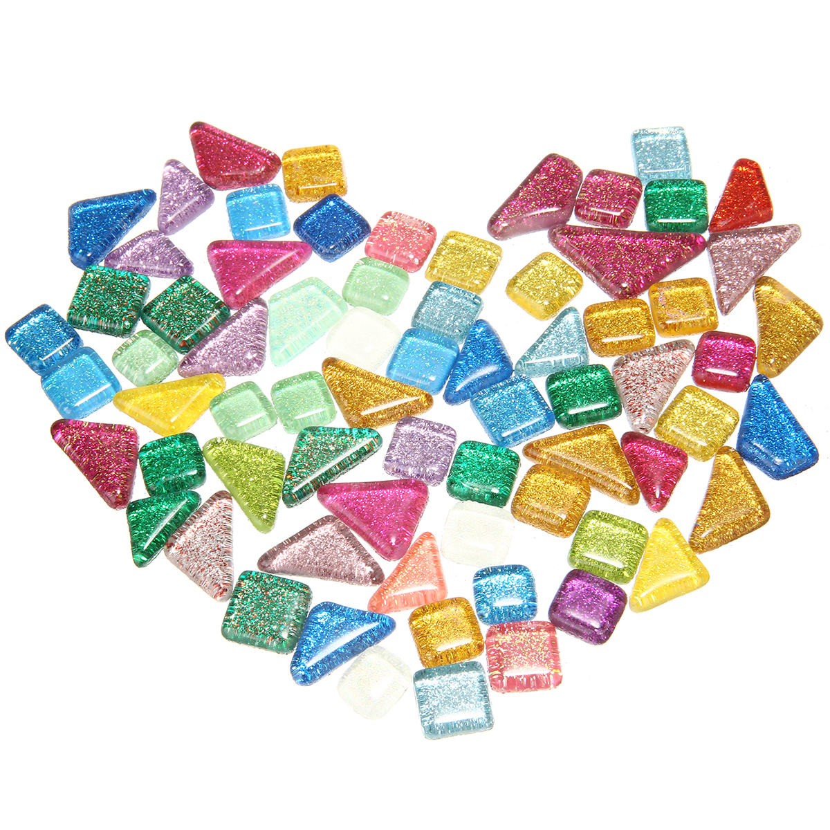 120g 70 st/set glitter glänsande glasmosaikplattor bulk för pyssel hantverk mosaik gör barn pussel konst hantverk färgglad sten