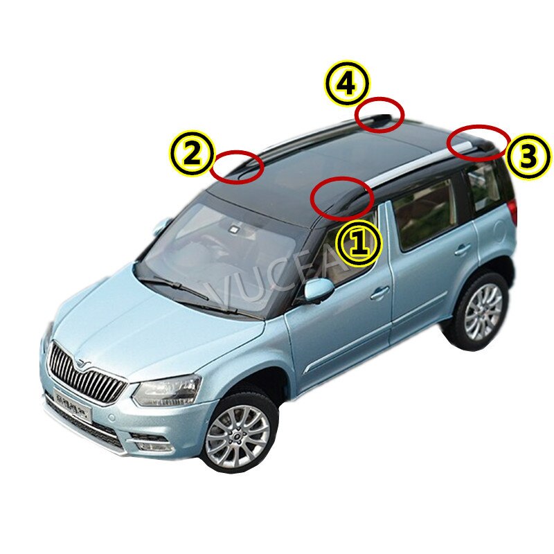 1 sztuk bagażnik dachowy straży czarny kolor plasitc pokrywa dla chińskich Skoda yeti SUV części samochodowe